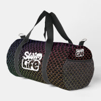 Swim Life Black/Rainbow scales Small