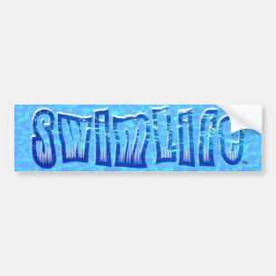 Swim life bumper sticker
