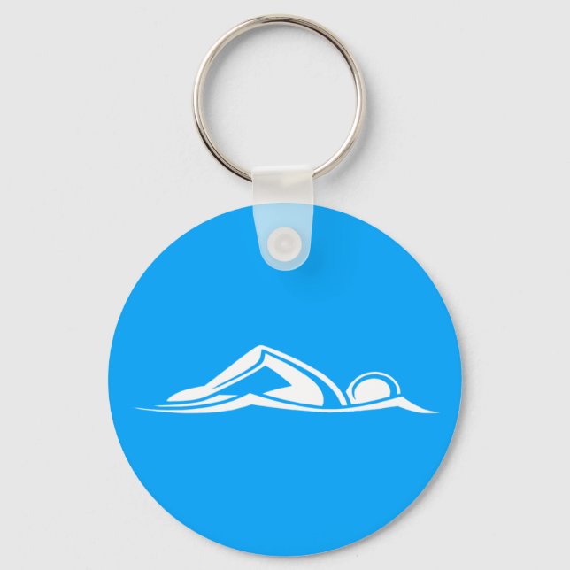Swim Logo Keychain Blue (Front)
