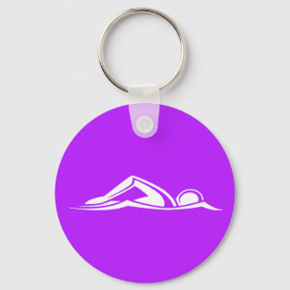 Swim Logo Keychain Purple