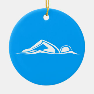 Swim Logo Ornament  Blue