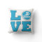 Swim Love Throw Pillow for Competitive Swimmers