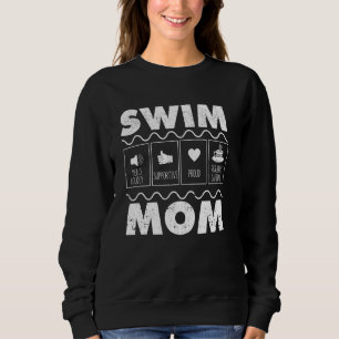 Swim Mum Contents Funny Swimming Mum Swimmer Mothe Sweatshirt