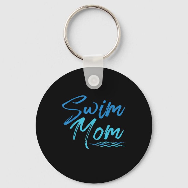 Swim Mum Swimming Funny Cute Gift Key Ring (Front)