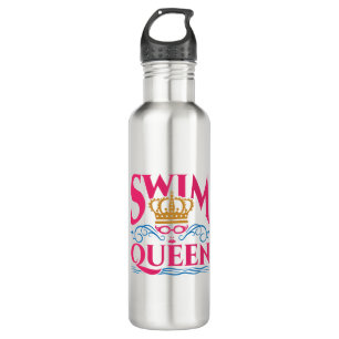 Swim Queen Swimming Swimmer Women Girls 710 Ml Water Bottle