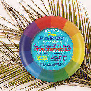 Swim Ring Summer Pool Party Any Age Birthday Invitation