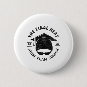 Swim Senior 2025 Graduation Cap 6 Cm Round Badge