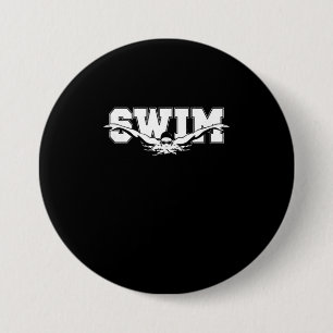Swim  Swimmers Competitive Swimming Athletic Gift 7.5 Cm Round Badge