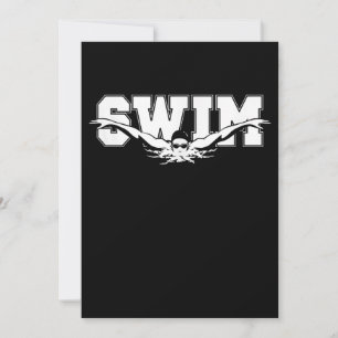 Swim  Swimmers Competitive Swimming Athletic Gift Holiday Card