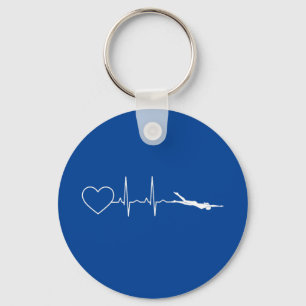 Swim - Swimming Heartbeat Key Ring