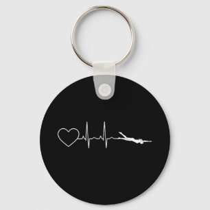 Swim - Swimming Heartbeat Key Ring