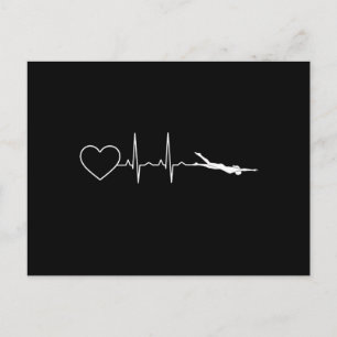 Swim - Swimming Heartbeat Postcard