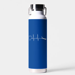 Swim - Swimming Heartbeat Water Bottle