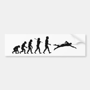 Swim Swimming Sport Evolution Bumper Sticker