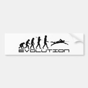 Swim Swimming Swimmer Sport Evolution Art Bumper Sticker