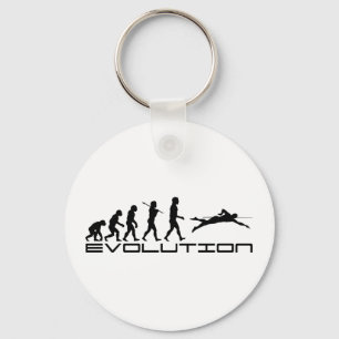 Swim Swimming Swimmer Sport Evolution Art Key Ring