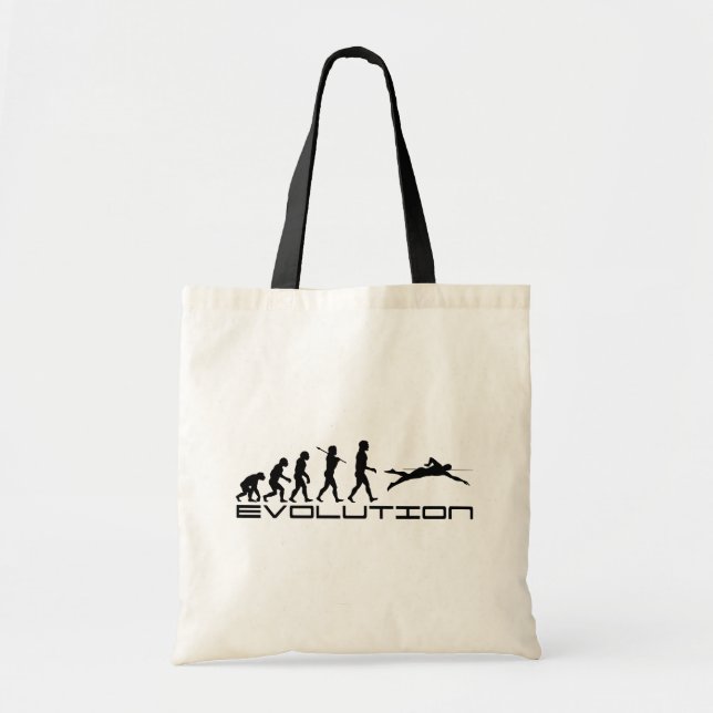 Swim Swimming Swimmer Sport Evolution Art Tote Bag (Front)