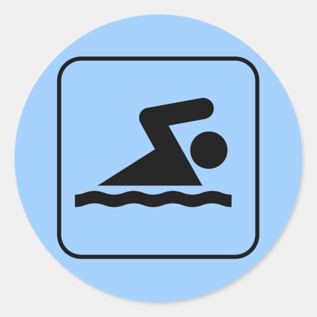 Swim Symbol Sticker (Front)