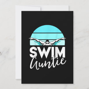Swim Team Aunt Auntie Nephew Swimming Swimmer Gift Holiday Card