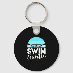 Swim Team Aunt Auntie Nephew Swimming Swimmer Gift Key Ring