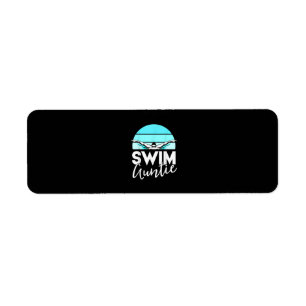 Swim Team Aunt Auntie Nephew Swimming Swimmer Gift Return Address Label