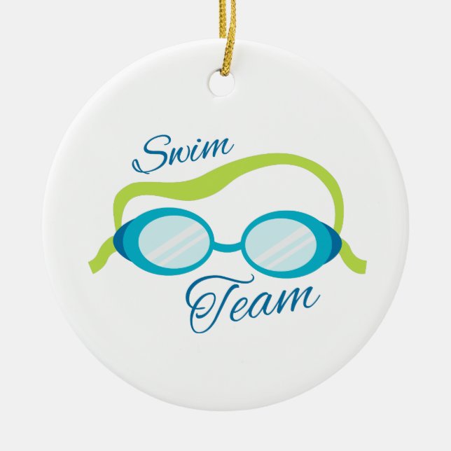Swim Team Ceramic Ornament (Front)
