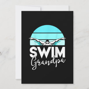 Swim Team  Grandpa Papa Swimming Meet Swimmer Gift Holiday Card