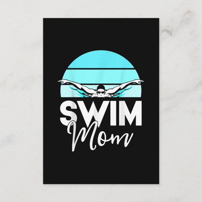 Swim Team  Mum Mor School Swimming Meet Swimmer Enclosure Card (Front)