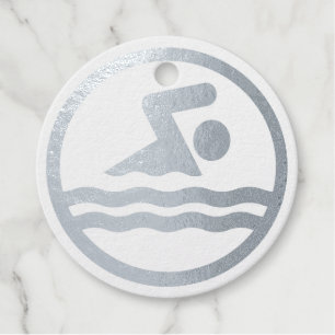 Swim Team Name or Text Custom Swimming and Diving Favour Tags