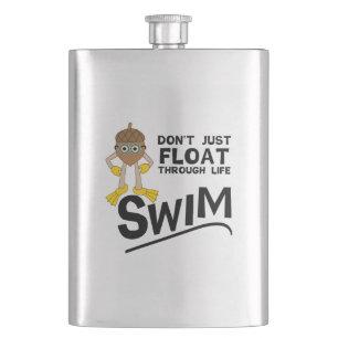 Swim Through Life Hip Flask