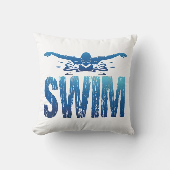 Swim - Vintage Swimmer Cushion (Front)
