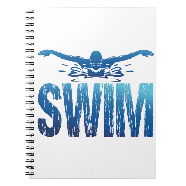 Swim - Vintage Swimmer Notebook (Front)
