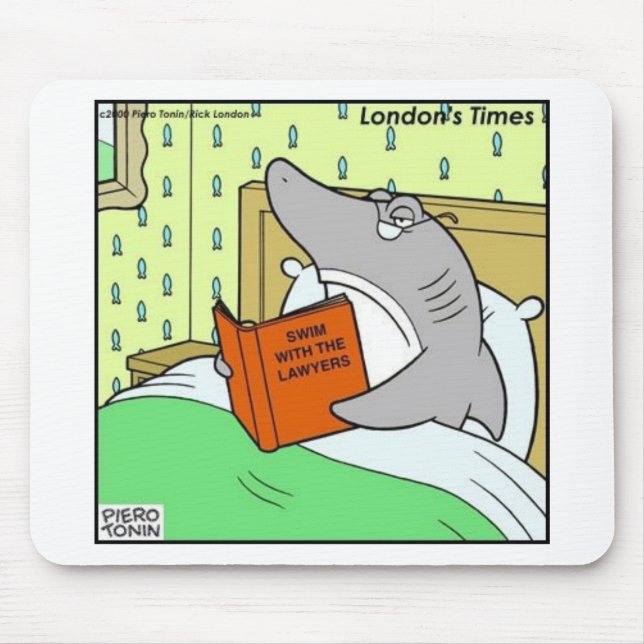 Swim W/The Lawyers Funny Tees Gifts & Collectibles Mouse Pad (Front)