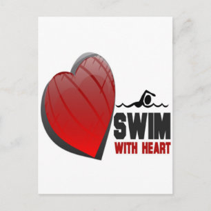 SWIM WITH HEART POSTCARD
