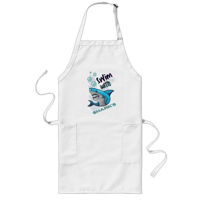 swim with sharks long apron (Front)