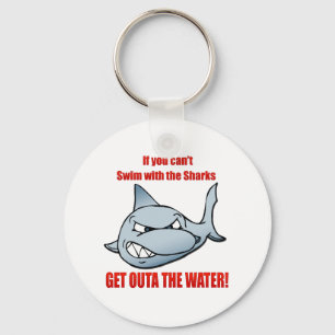 Swim with the Sharks Key Ring