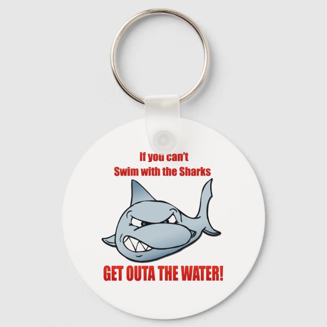 Swim with the Sharks Key Ring (Front)