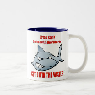 Swim with the Sharks Two-Tone Coffee Mug