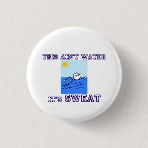 Swimmer 3 Cm Round Badge