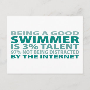 Swimmer 3% Talent Postcard