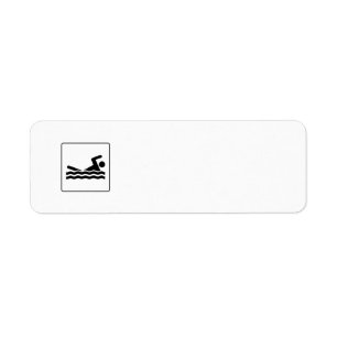 swimmer Avery label Return Address Label