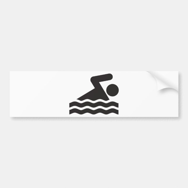 Swimmer Bumper Sticker (Front)