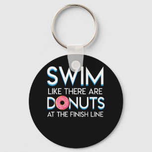 Swimmer Doughnut Like Doughnuts At Finish Line Key Ring