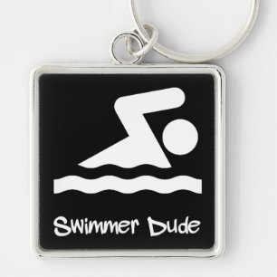 Swimmer Dude Key Ring