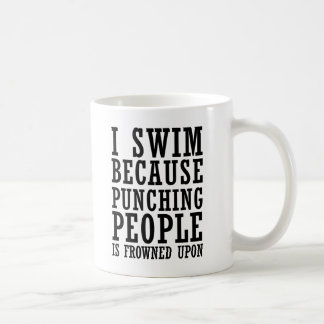 swimmer funny mems coffee mug