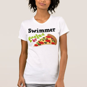 Swimmer (Funny) Pizza T-Shirt