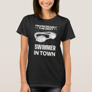 Swimmer Goggles Swim Pool - Swimming Premium T-Shirt