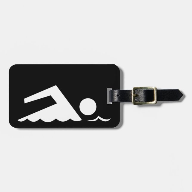 Swimmer Luggage Tag (Front Horizontal)