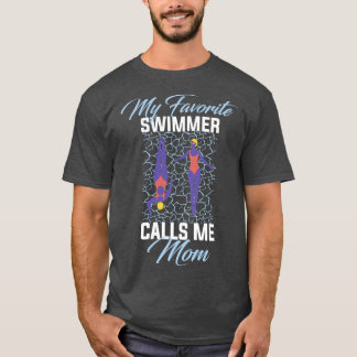 Swimmer Mum Funny Swimming Gift T-Shirt