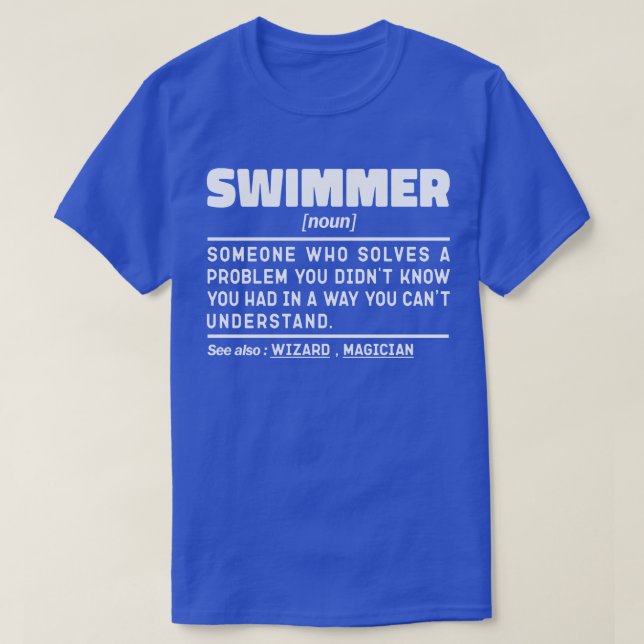 Swimmer Noun Definition Scuba Diving Specialist  T-Shirt (Design Front)